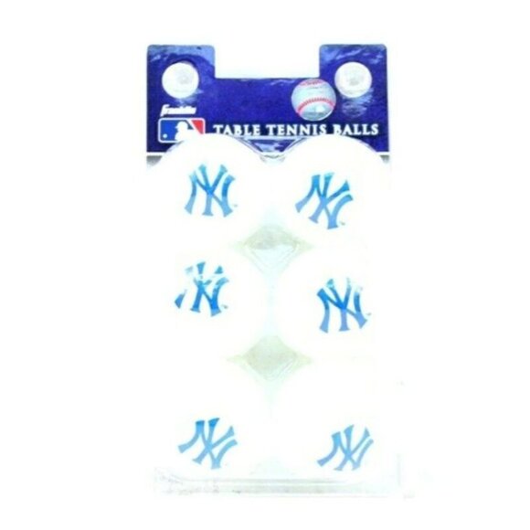 Franklin MLB New York Yankees Ping Pong Lot 2 Paddles With 12 Table Tennis Balls - Picture 4 of 6